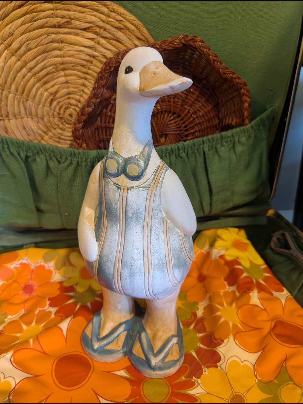 Vintage Ceramic Porch Goose